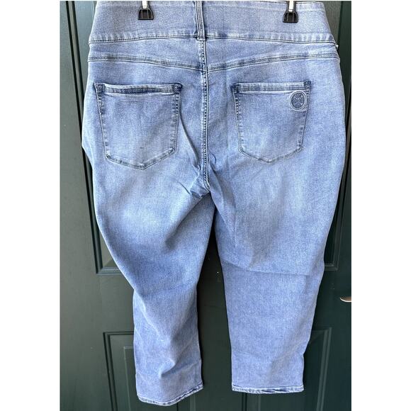 Laurie Felt AVC 3X Petite Silky Denim Curve Ankle Skinny Jeans- Indigo Stretchy - Picture 5 of 11